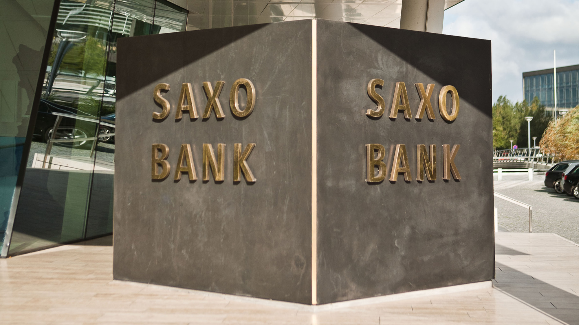 An exterior shot of the Saxo Bank offices in Copenhagen, Denmark in 2011